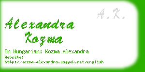 alexandra kozma business card